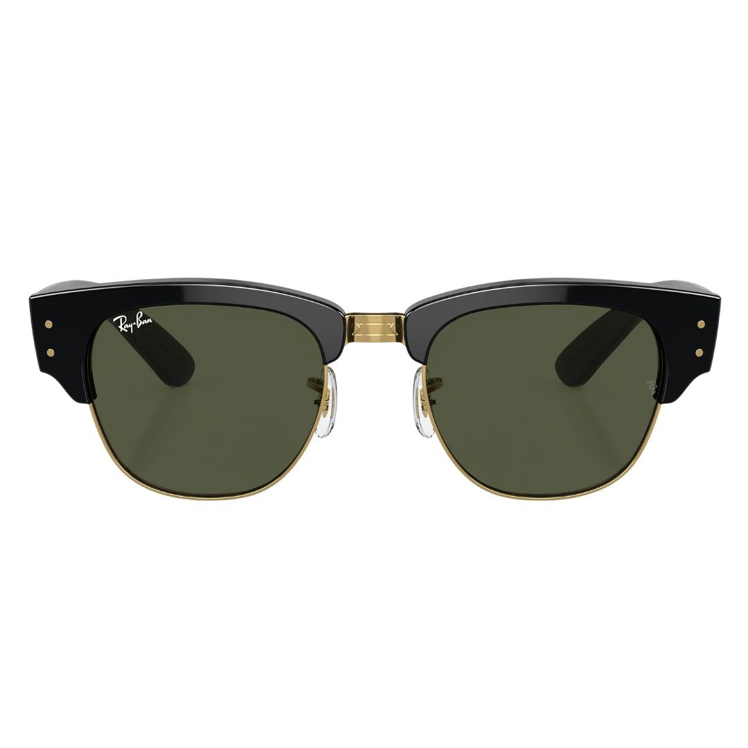 Front view of Ray-Ban Mega Clubmaster RB0316S 901/31 featuring bold browline and gold bridge - Gadgets Online NZ