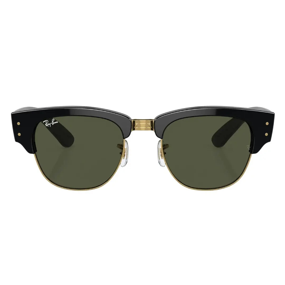 Front view of Ray-Ban Mega Clubmaster RB0316S 901/31 featuring bold browline and gold bridge - Gadgets Online NZ