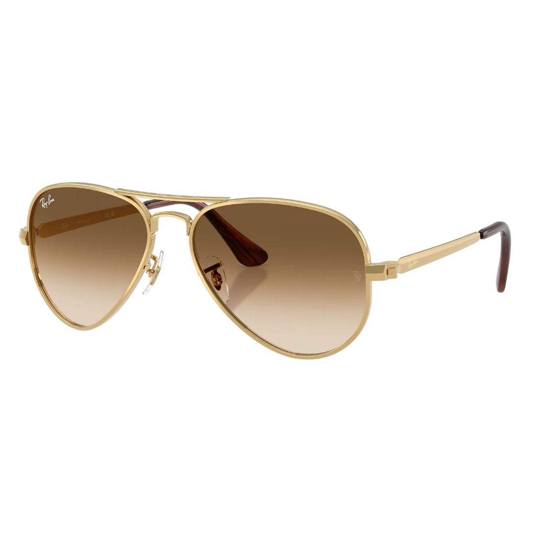Ray-Ban RB3925 Aviator Max 001/51 sunglasses, gold metal frame with brown gradient lenses - Gadgets Online NZ