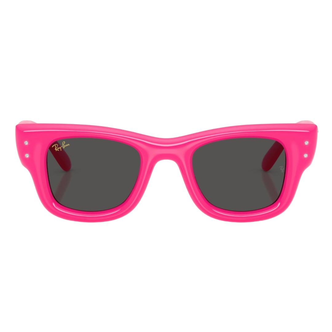 Front view of Ray-Ban RB4940B 686287 pink acetate sunglasses featuring silver temple rivets - Gadgets Online NZ