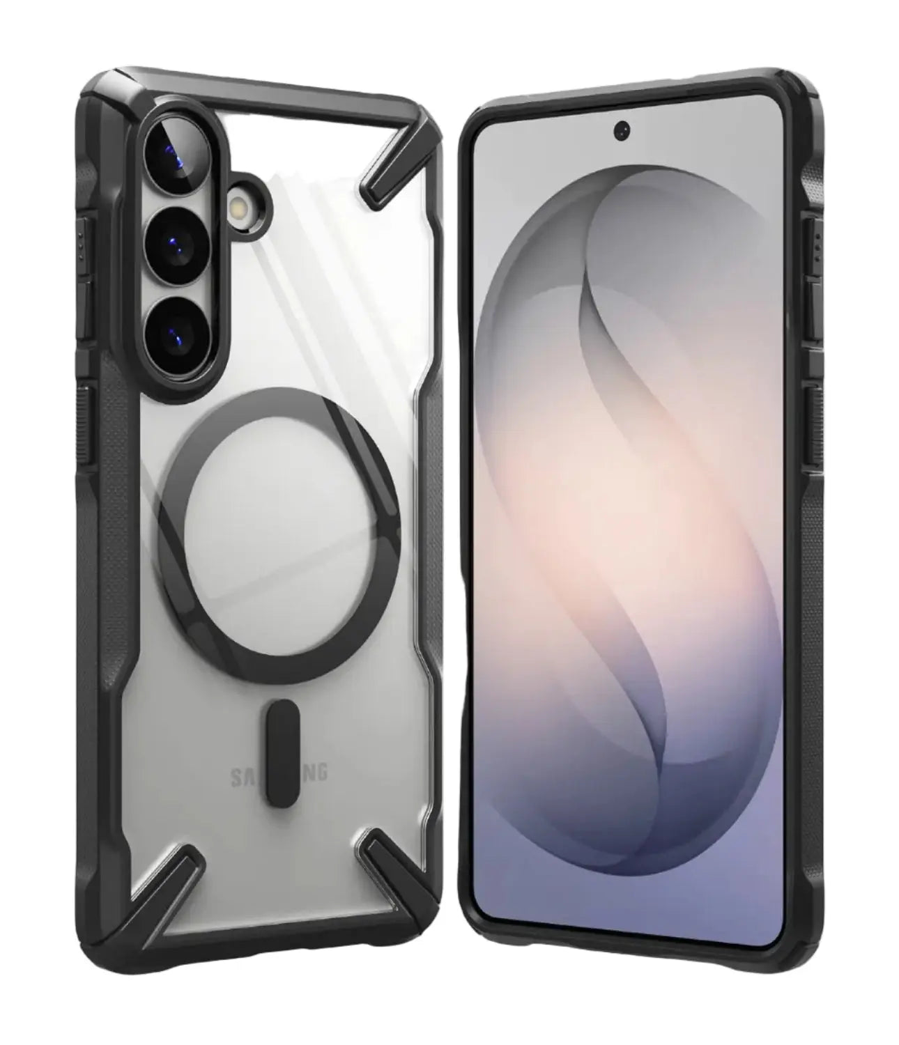 Ringke Galaxy S26 Plus Fusion X Magnetic Black Case showing heavy-duty protection, from Gadgets Online.