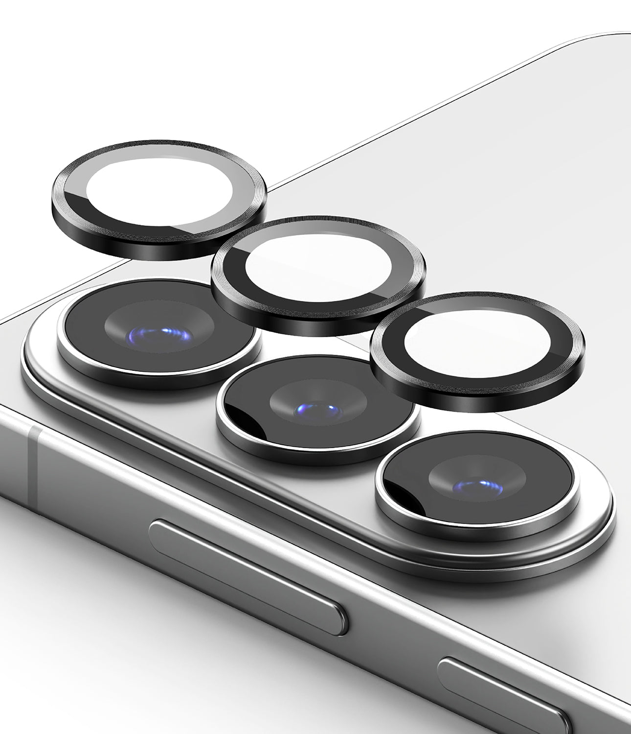 Ringke Galaxy S26 and S26 Plus Camera Lens Frame Glass protectors at Gadgets Online, featuring individual aluminum rings.