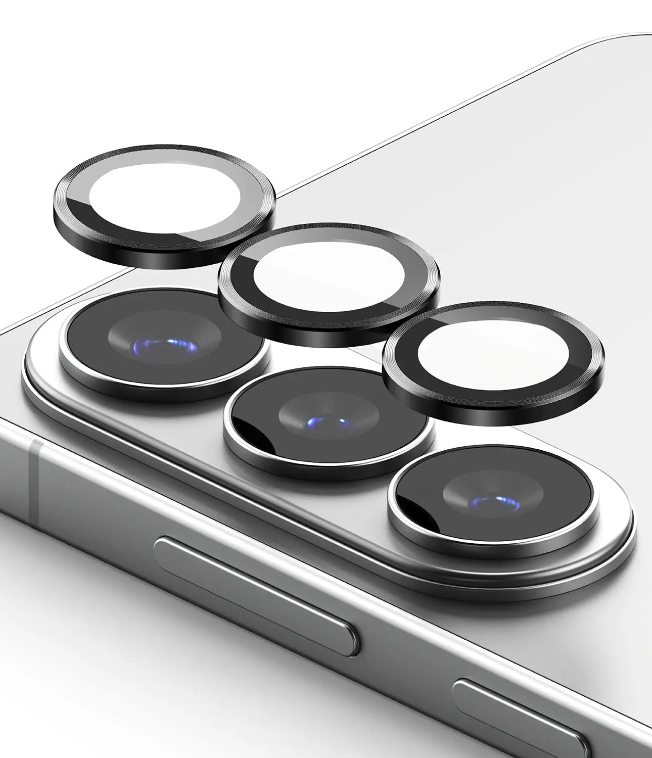 Ringke Galaxy S26 and S26 Plus Camera Lens Frame Glass protectors at Gadgets Online, featuring individual aluminum rings.
