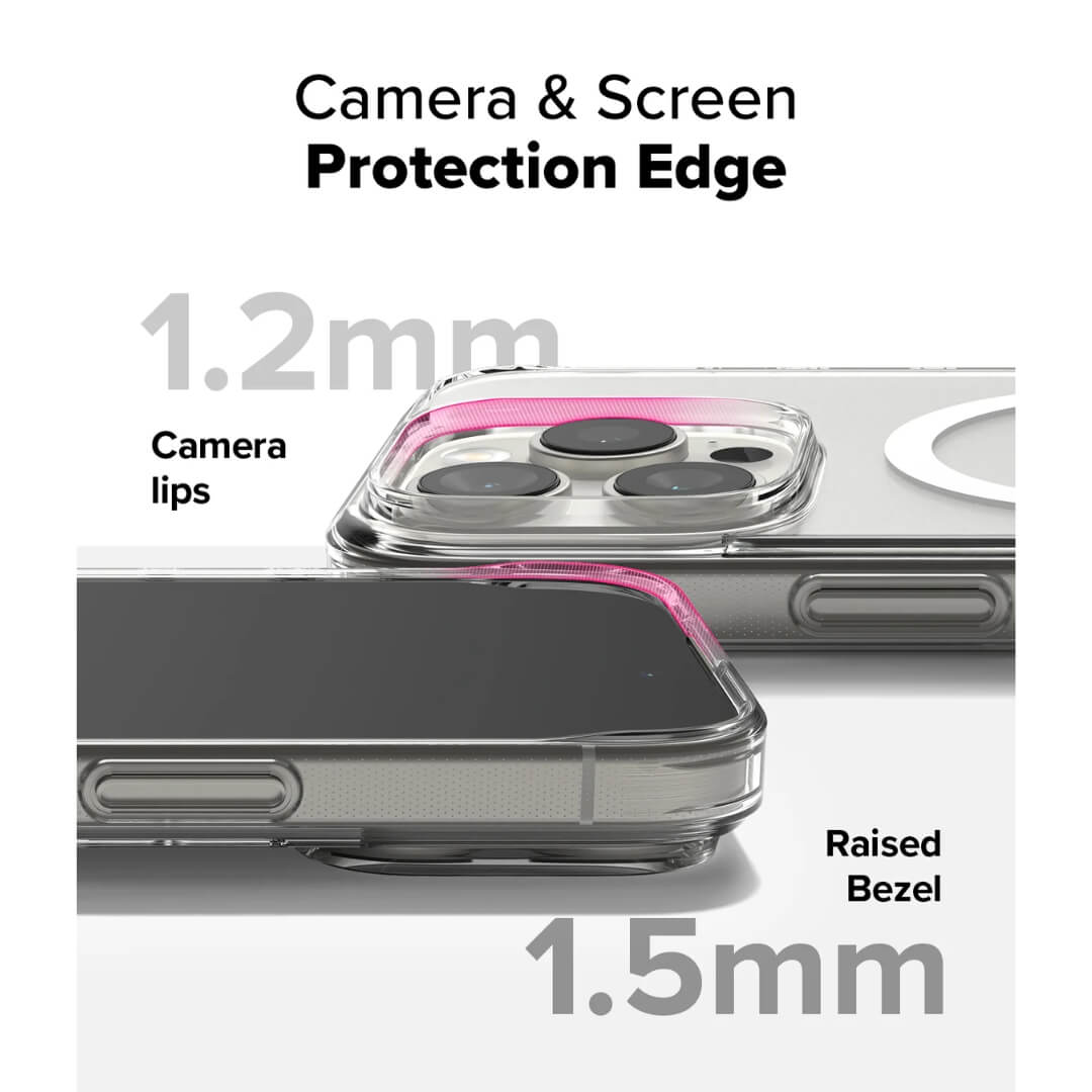 Ringke case is compatible with Ringke Camera and Screen protection with its raised bezel