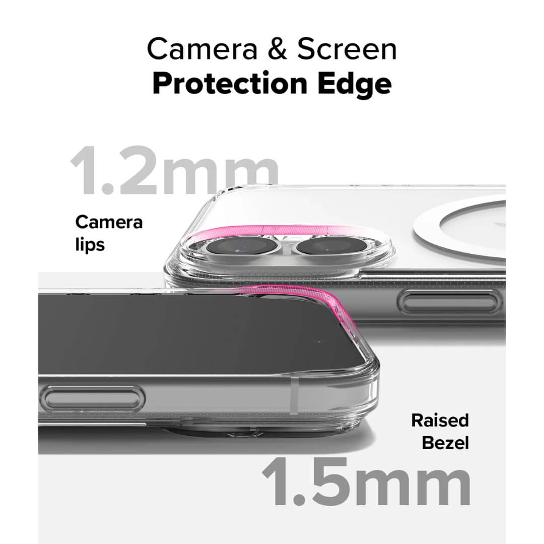 Ringke case is compatible with Ringke Camera and Screen protection with its raised bezel