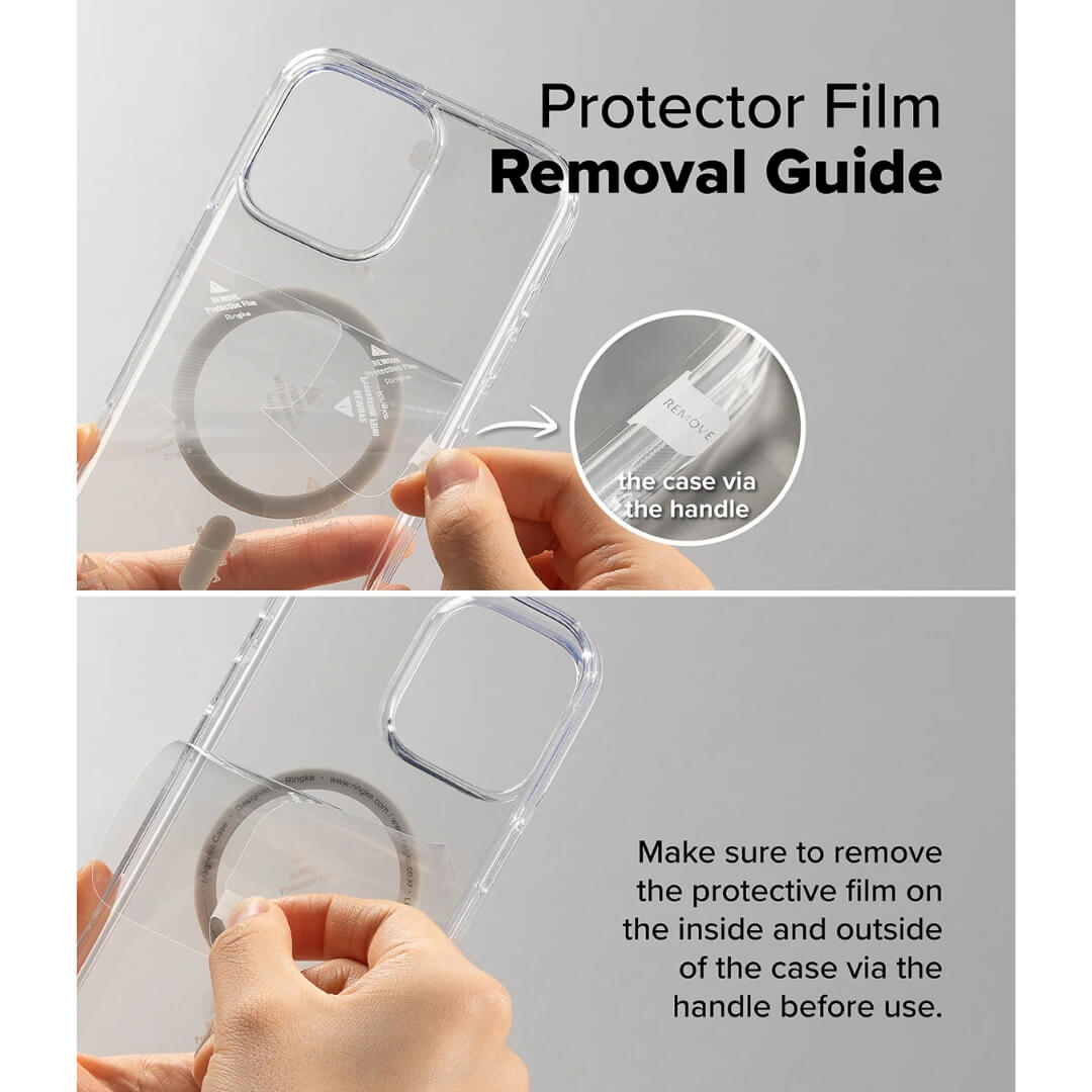 Ringke Case for iPhone 16 comes with inside and outside protective film to protect it from scratch and marks