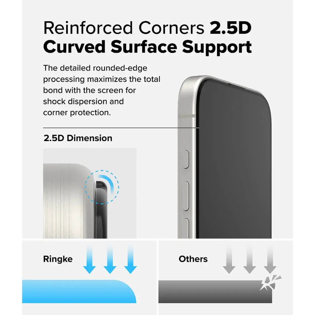 iPhone 16 Pro Screen Protector Easy Slide Tempered Glass 2 Pack Ringke