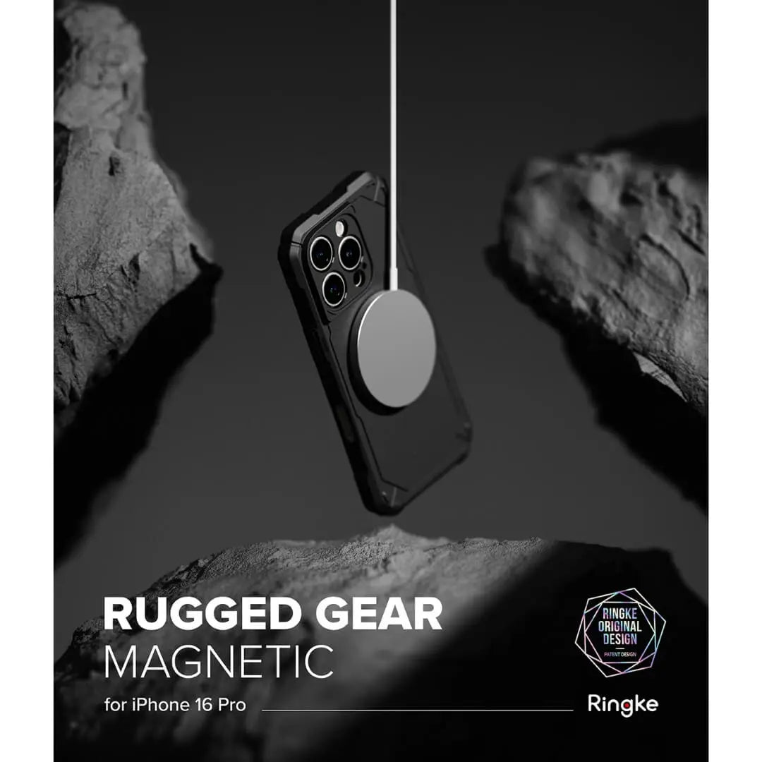 iPhone 16 Pro Case Rugged Gear Magnetic Black by Ringke Ringke