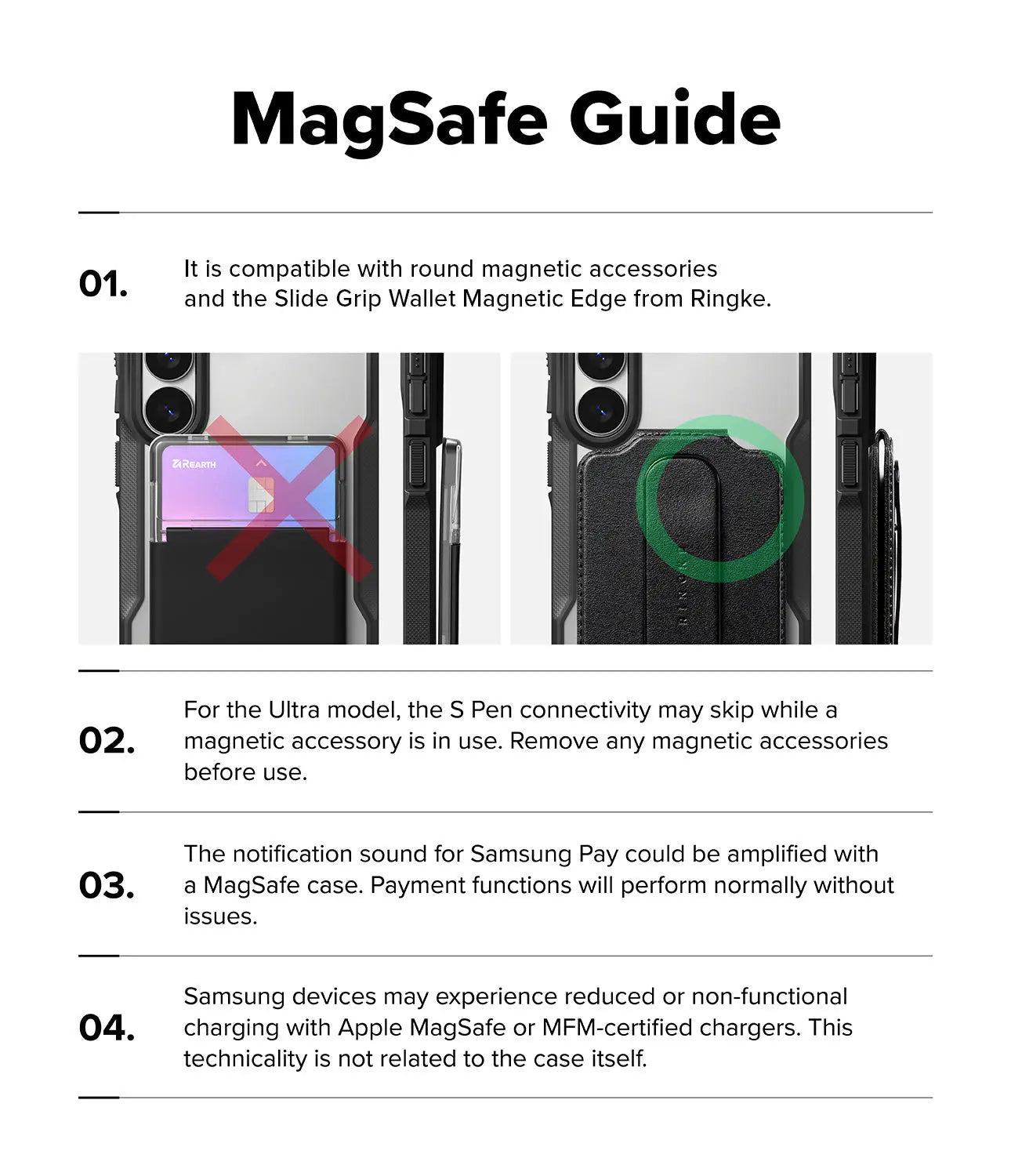MagSafe guide with compatibility information and usage instructions.