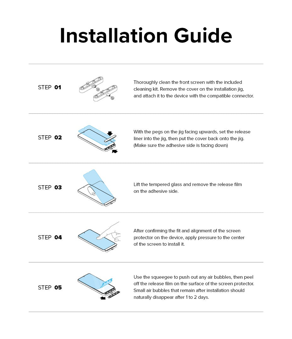 Installation guide for iPhone Glass Screen Protector