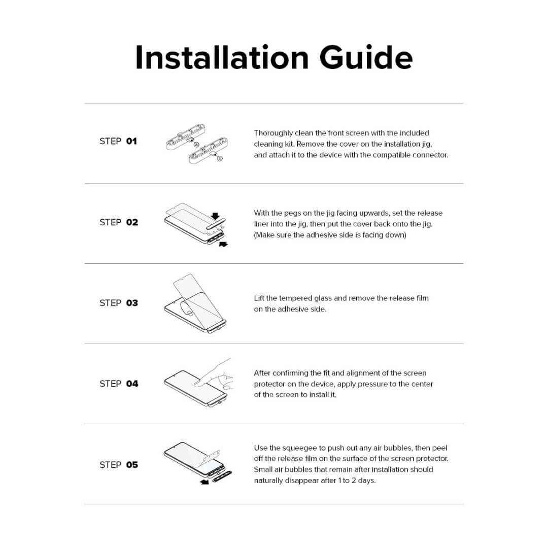 easy installation ringke glass screen protector