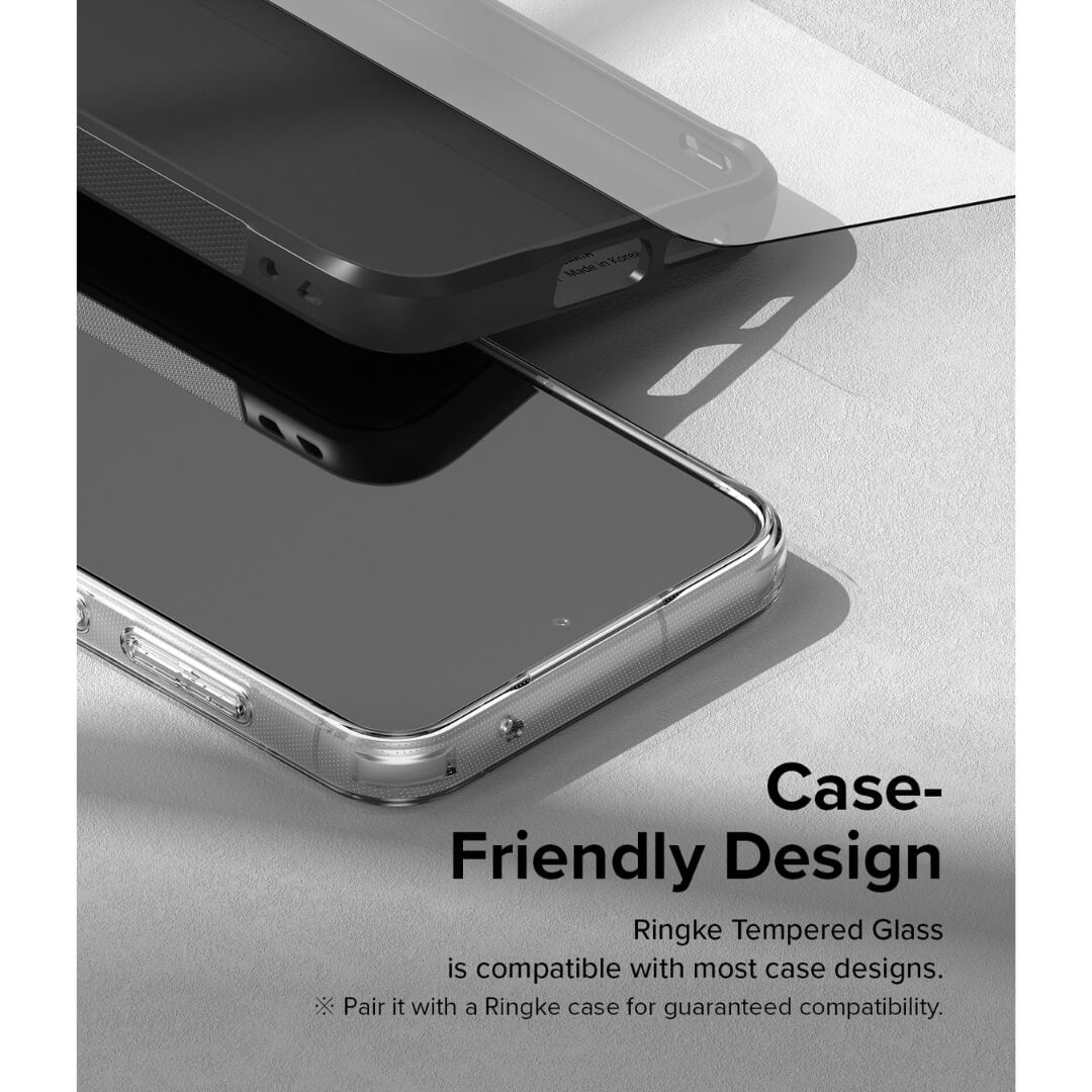 Case friendly design with ringke tempered glass screen protector
