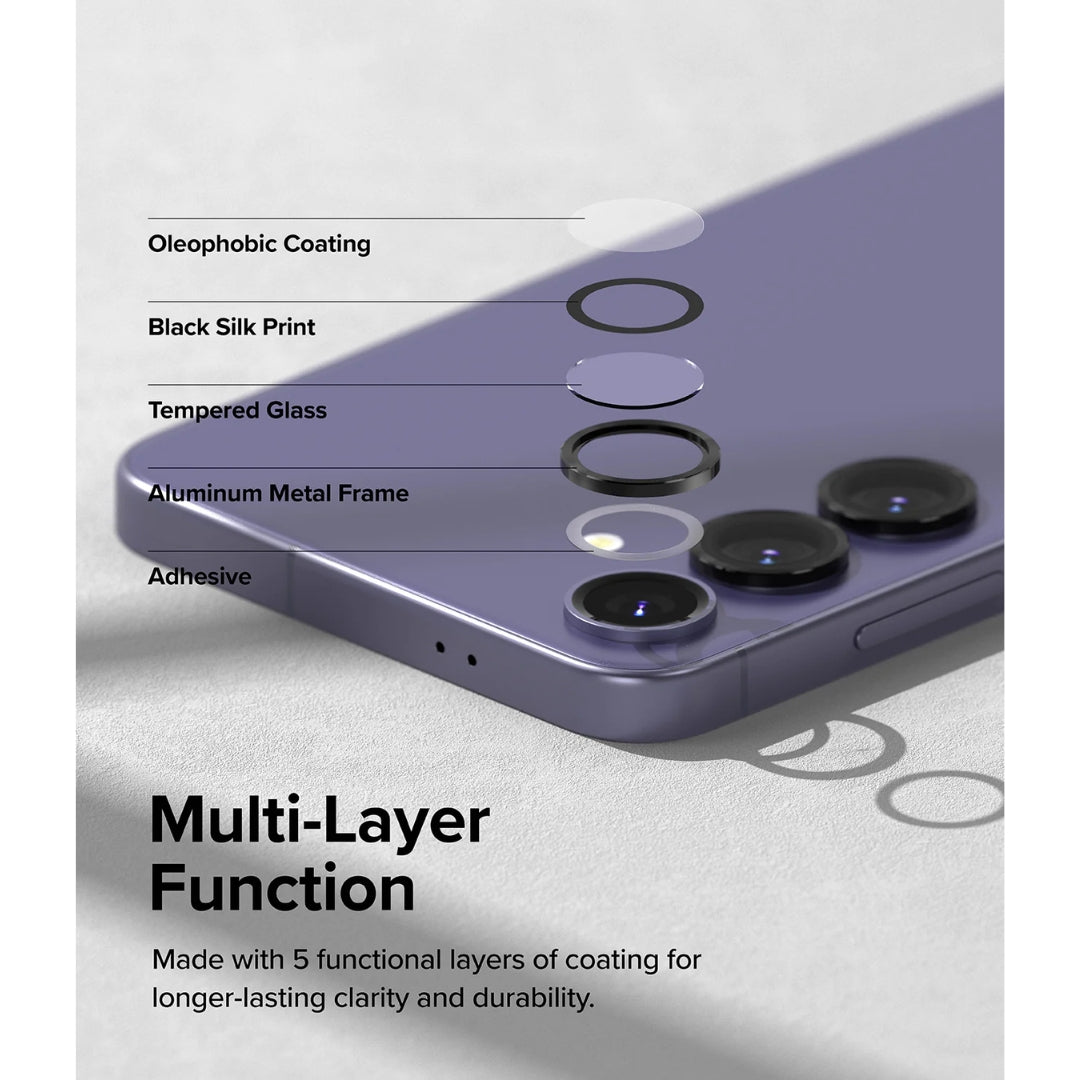 Multi-layer glass lens protection for Samsung S24 