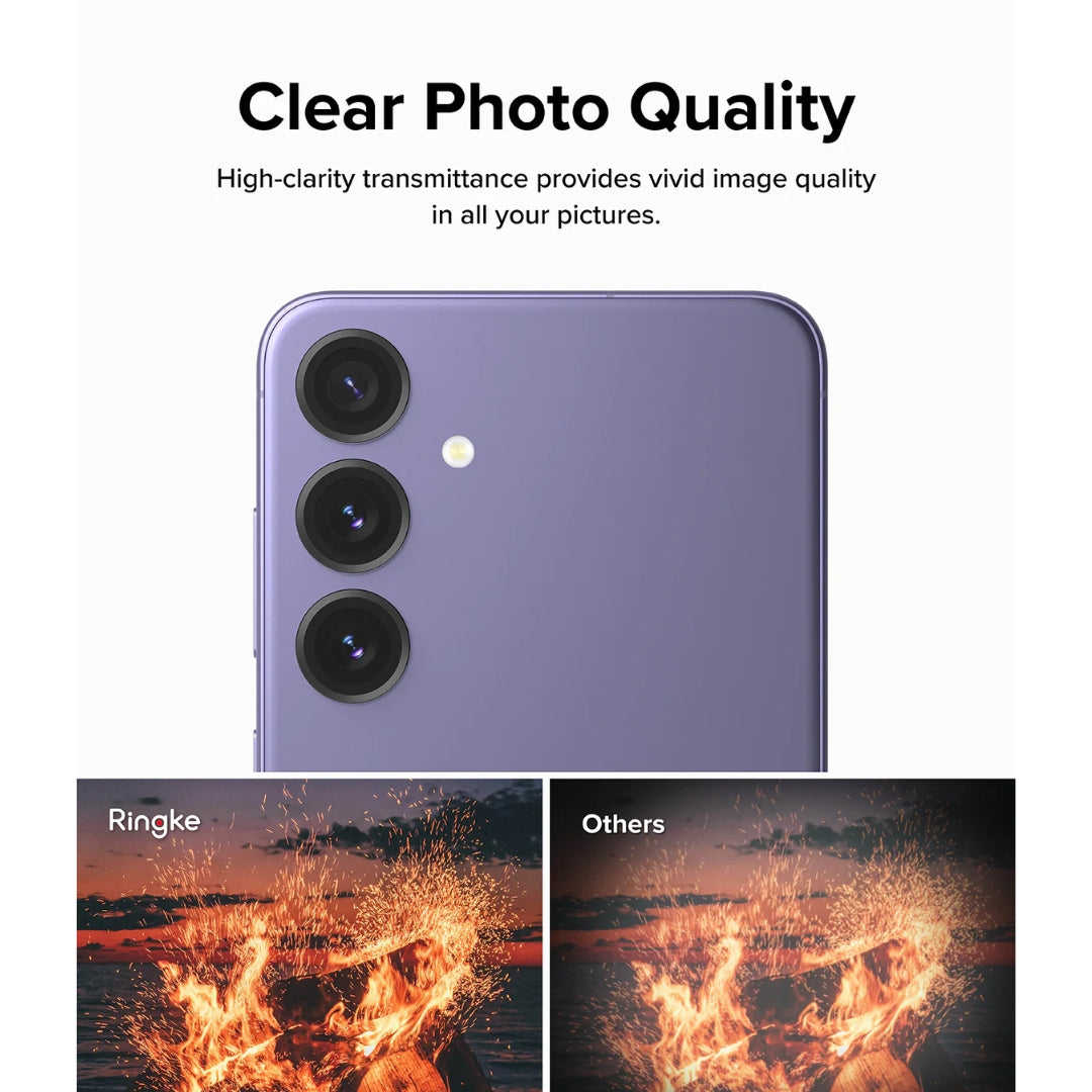 clear photo quality with ringke camera lens frame glass for s24