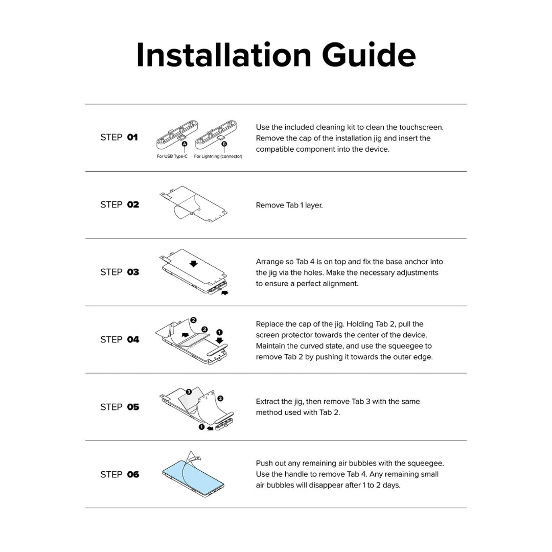 Install your Samsung Galaxy S24 Ultra screen protector with ease.