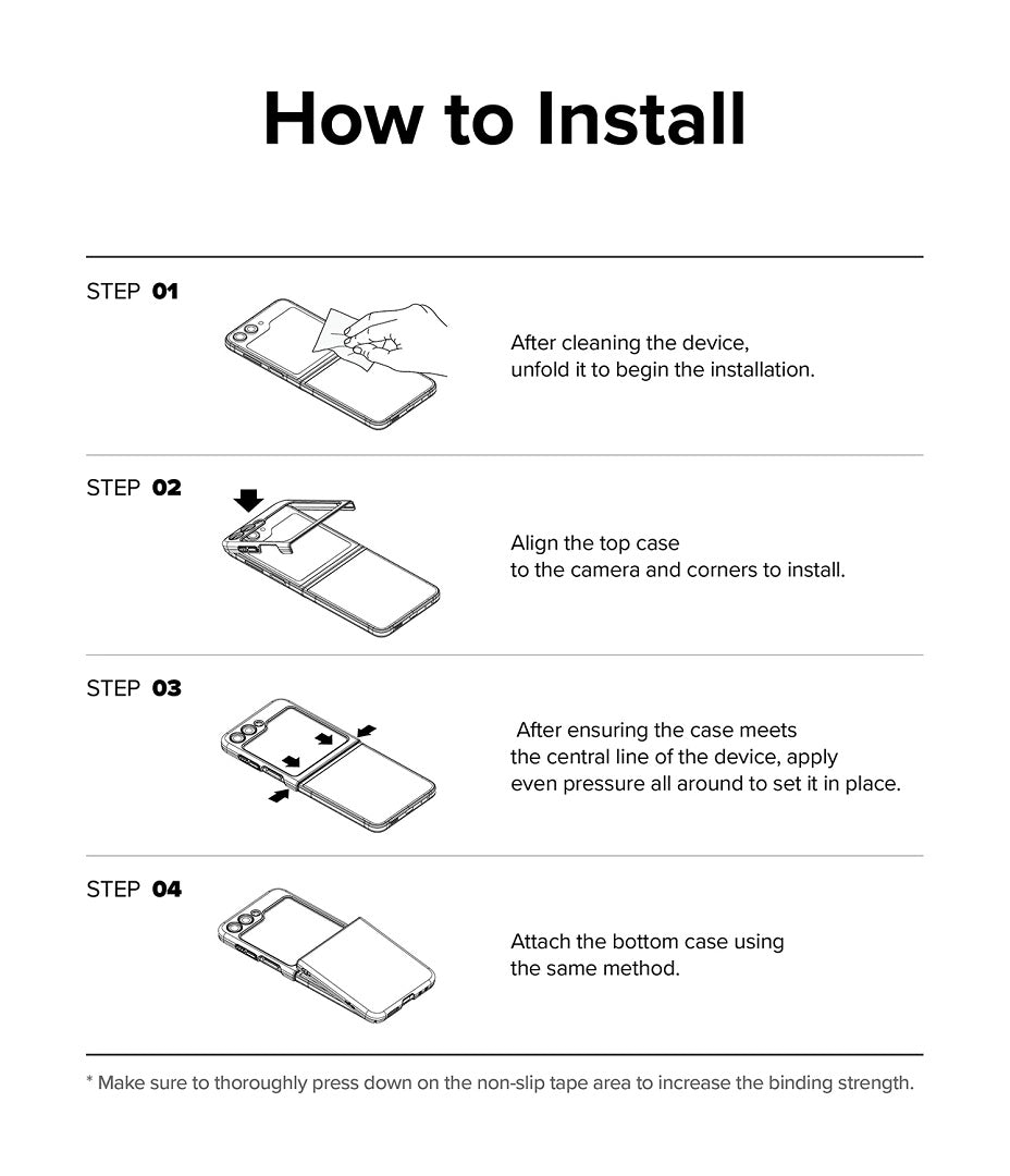 Easy to install and fit for Z flip5 