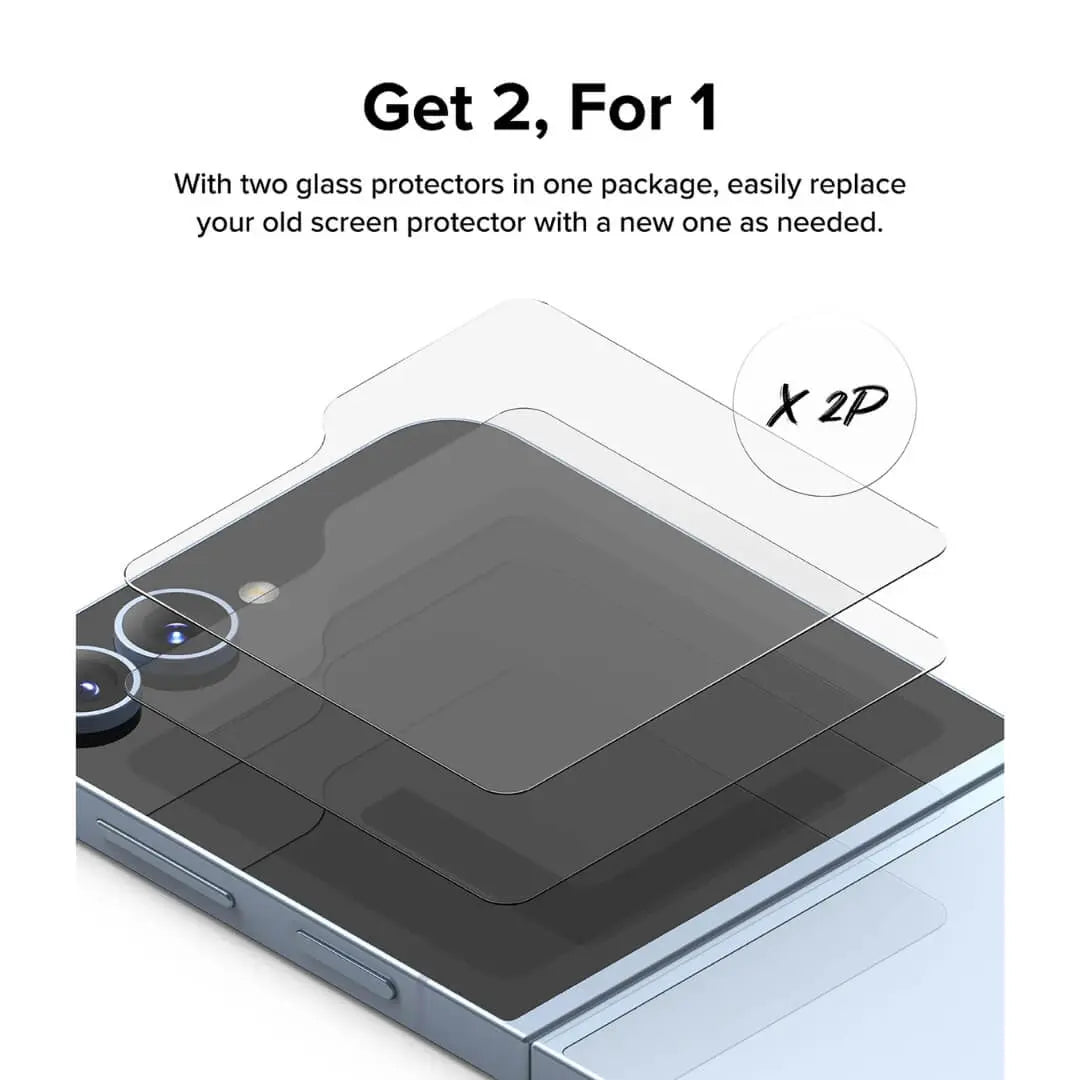 Samsung Galaxy Z Flip 6 Cover Display Protector Glass 2 pack Ringke