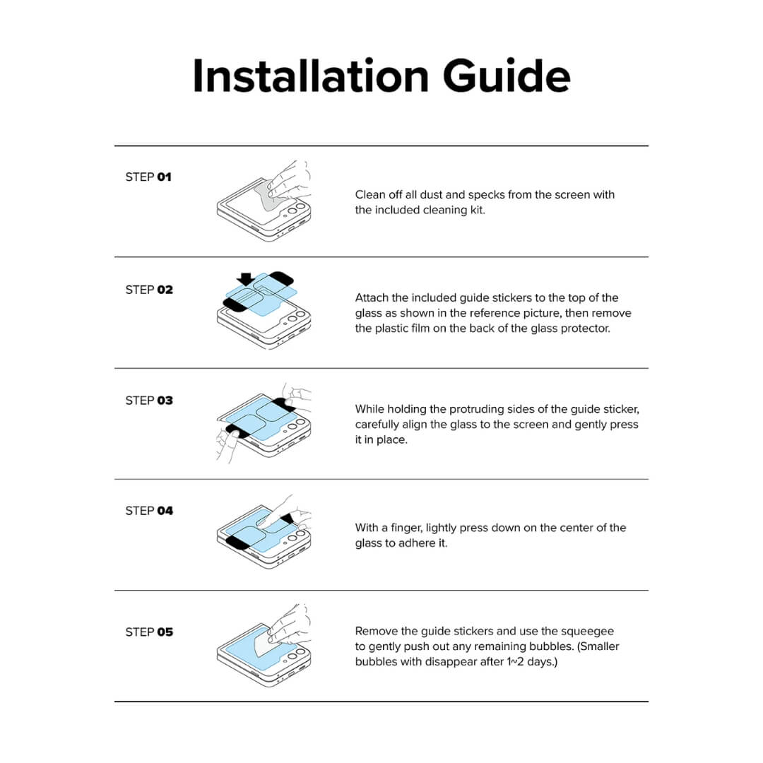 Samsung Galaxy Z Flip 6 Cover Display Protector Glass 2 pack