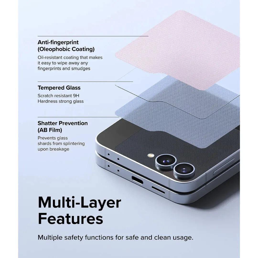 Samsung Galaxy Z Flip 6 Cover Display Protector Glass 2 pack Ringke