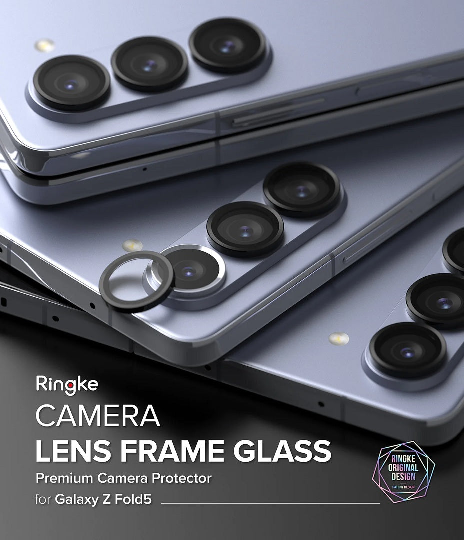 Samsung Galaxy Z Fold 5 Camera Lens Frame Glass Black by Ringke