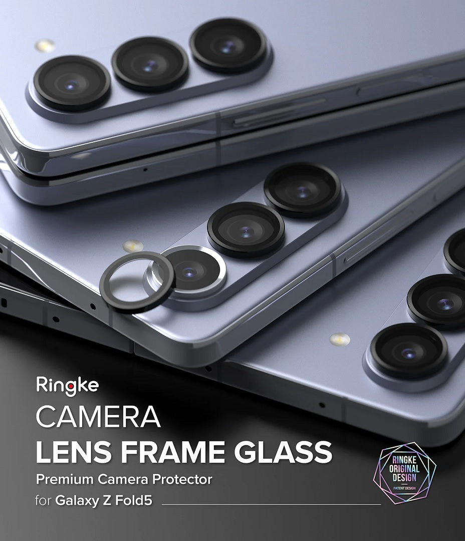 Samsung Galaxy Z  Fold 5 Camera Lens Frame Glass Black by Ringke