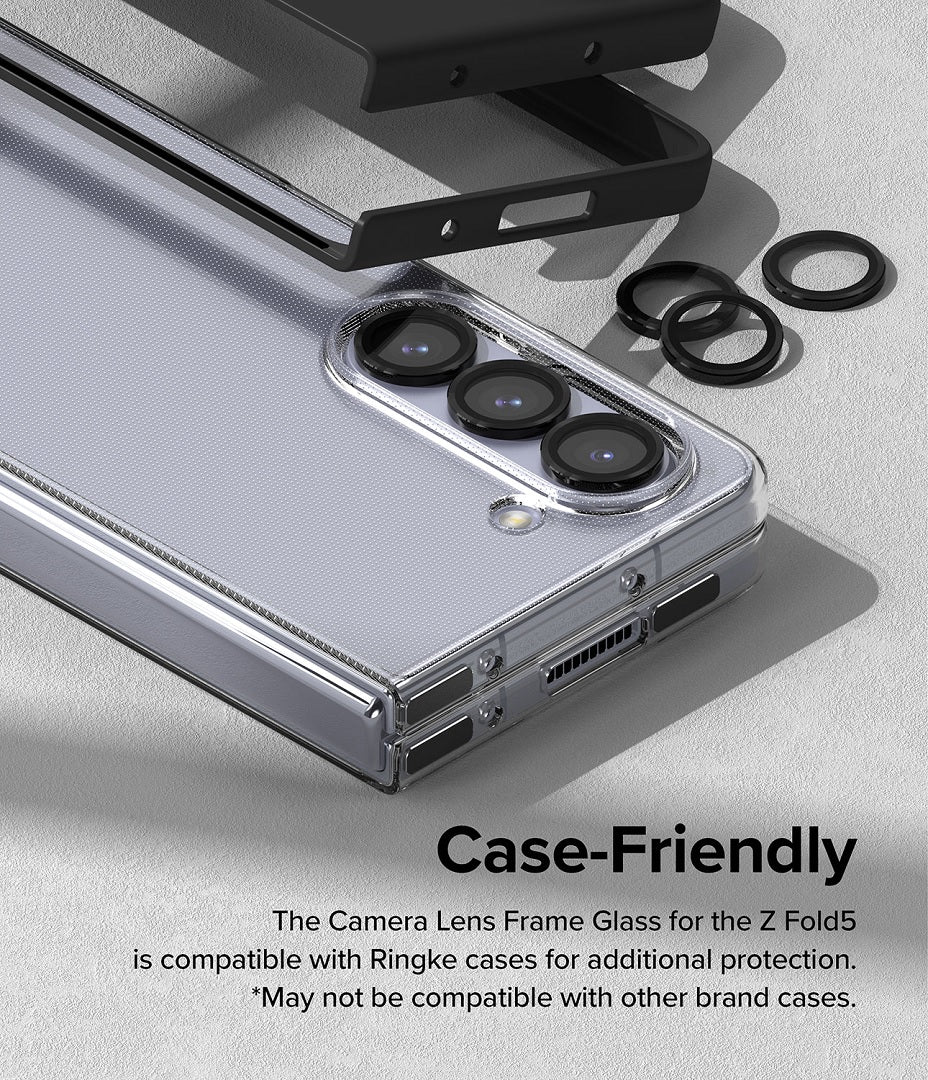 Samsung Galaxy Z Fold 5 Camera Lens Frame Glass Black by Ringke