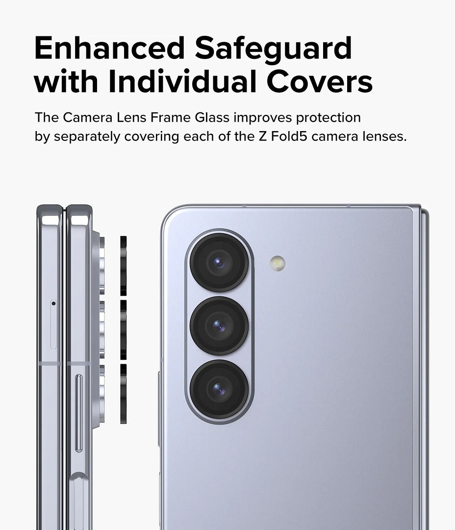 Samsung Galaxy Z Fold 5 Camera Lens Frame Glass Black by Ringke