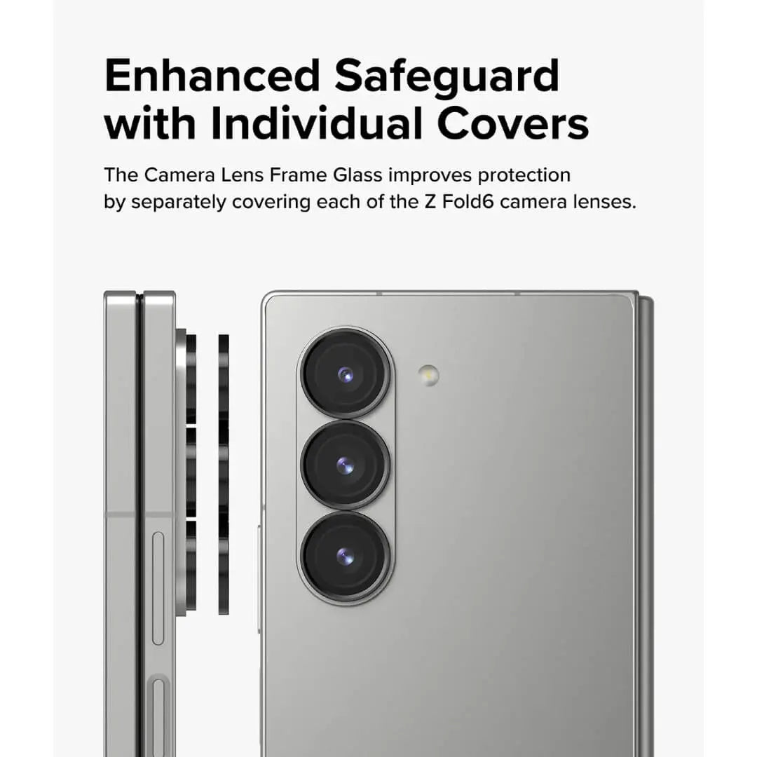 Samsung Galaxy Z Fold 6 Camera Lens Frame Glass 2 pack Ringke