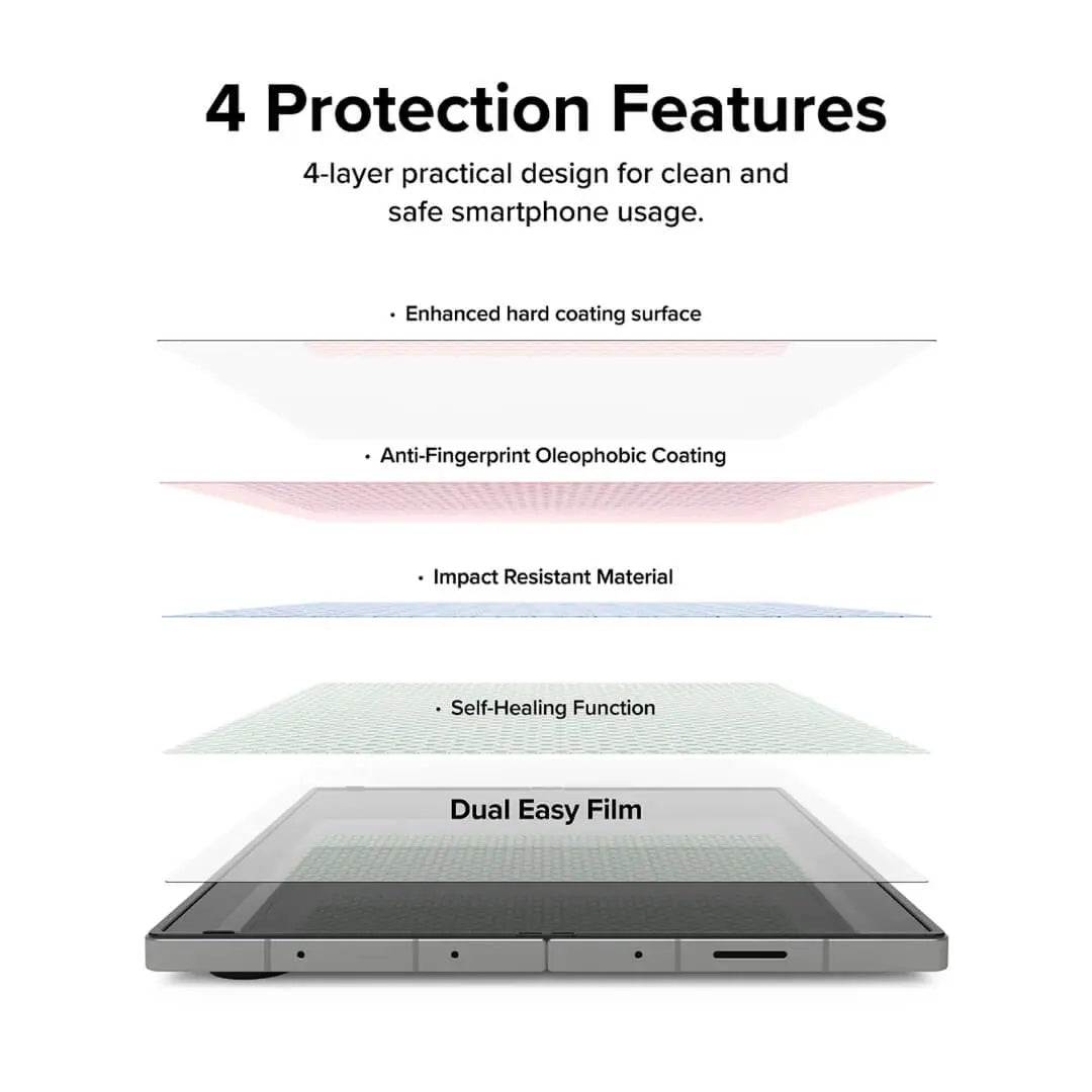 Samsung Galaxy Z Fold 6 Dual Easy Film Screen Protector 2 Pack By Ringke Ringke