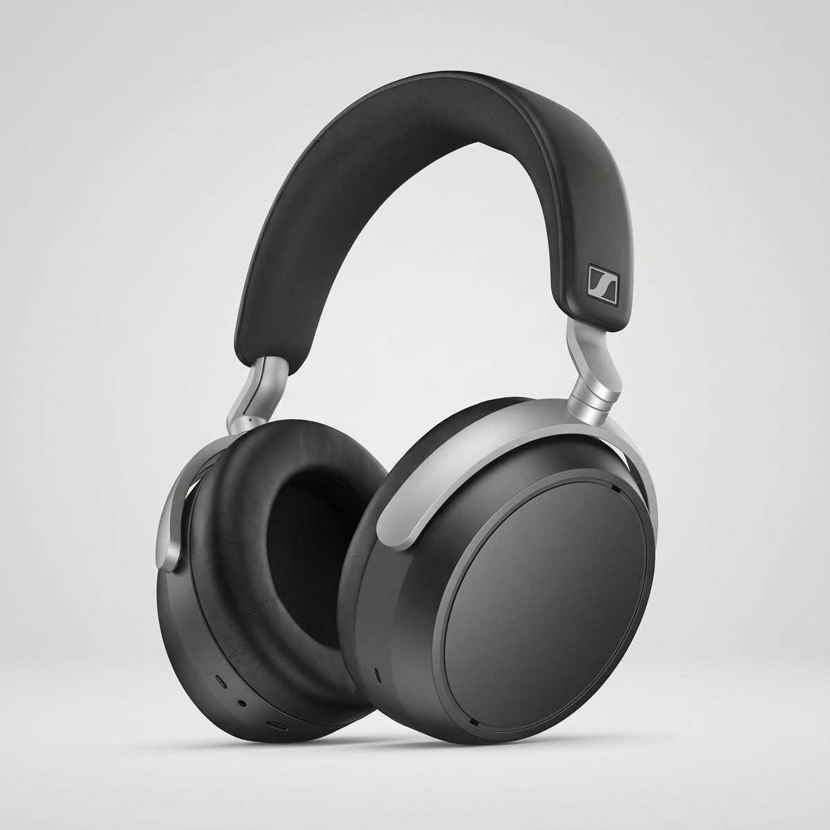 Sennheiser HD 630 Wireless Over-Ear Headphones - Black and silver, shown from a three-quarters angle on a light gray studio background.