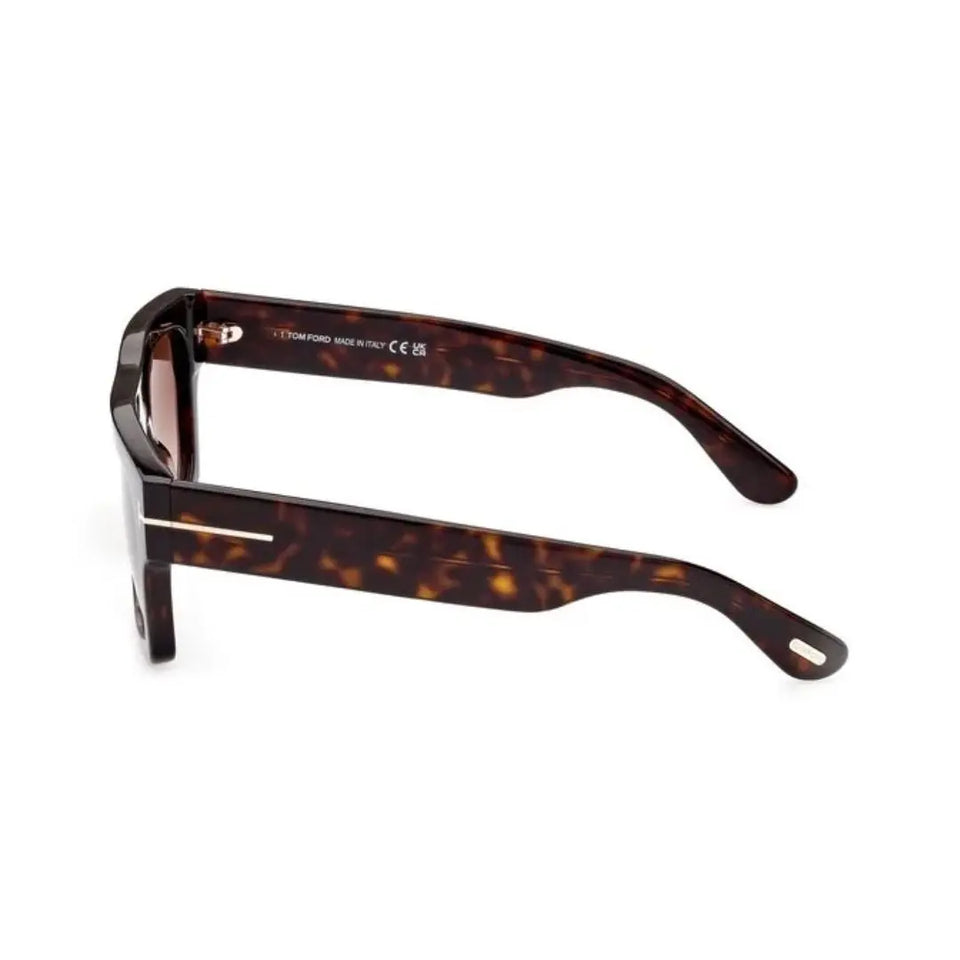 Tom Ford FT0711 Fausto sunglasses with tortoiseshell frame on a white background