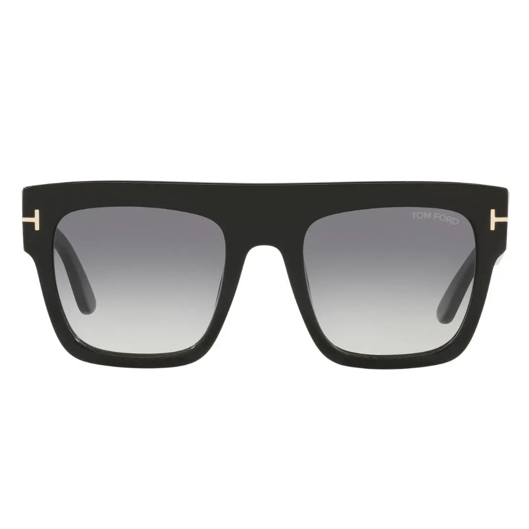 Front view of Tom Ford Inigo FT0847 01B featuring a bold black square flat-top acetate frame - Gadgets Online NZ