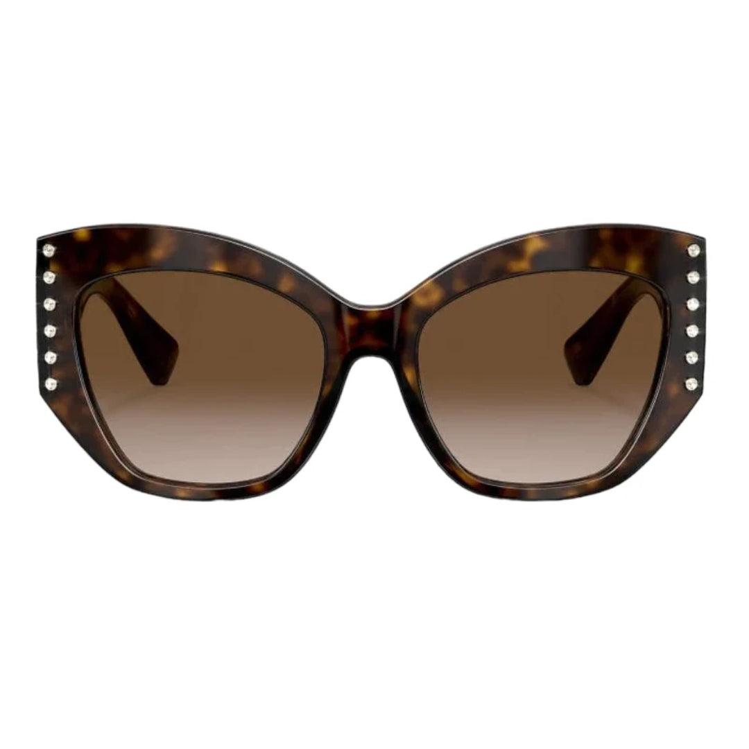 Valentino VA4056 500213 54 Havana Brown Gradient Front Close Up View