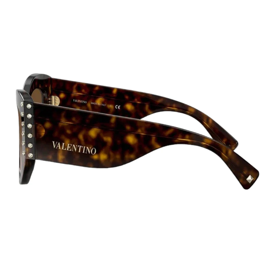 Valentino VA4056 500213 54 Havana Brown Gradient Left Angle View