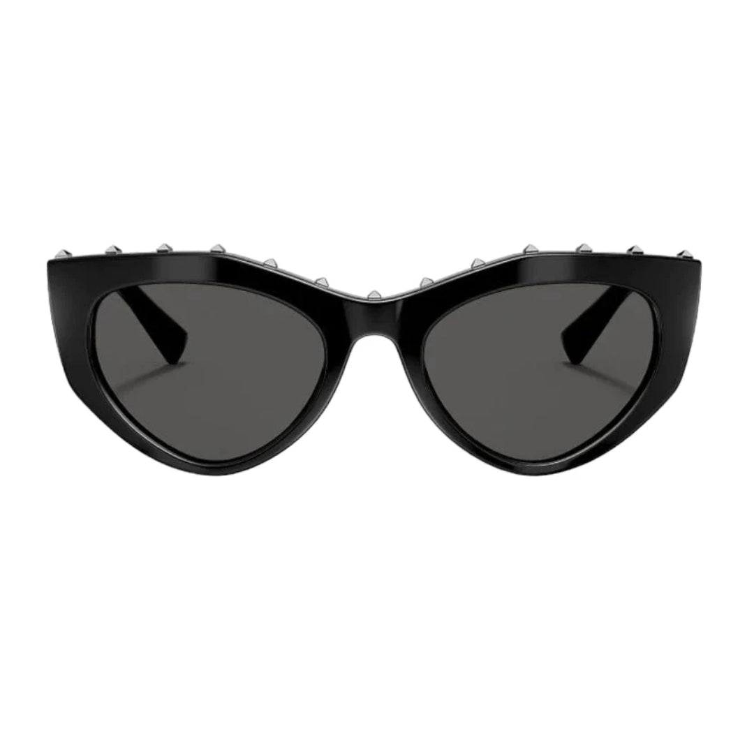 Valentino VA4060 500187 53 Smoke Black front Close Up View