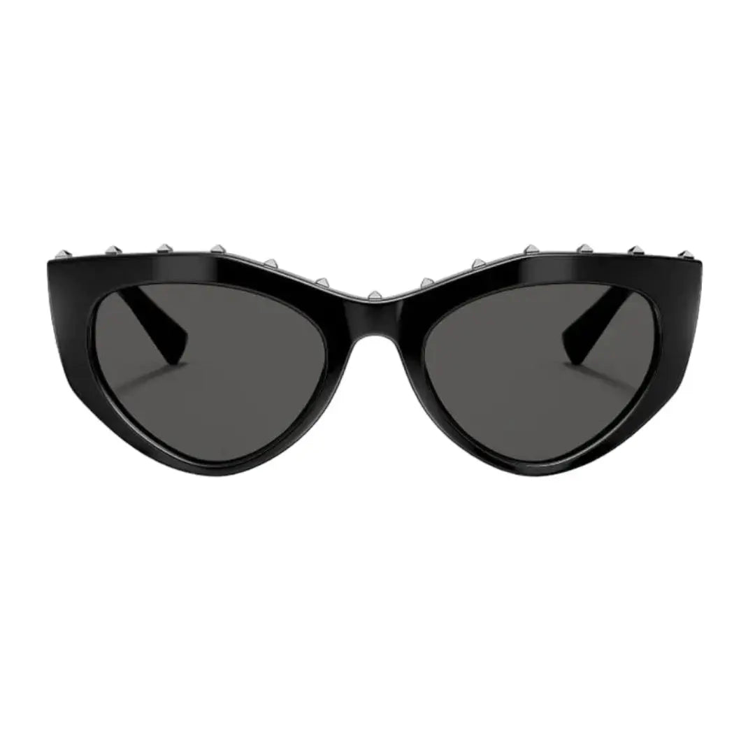 Valentino VA4060 500187 53 Smoke Black front Close Up View