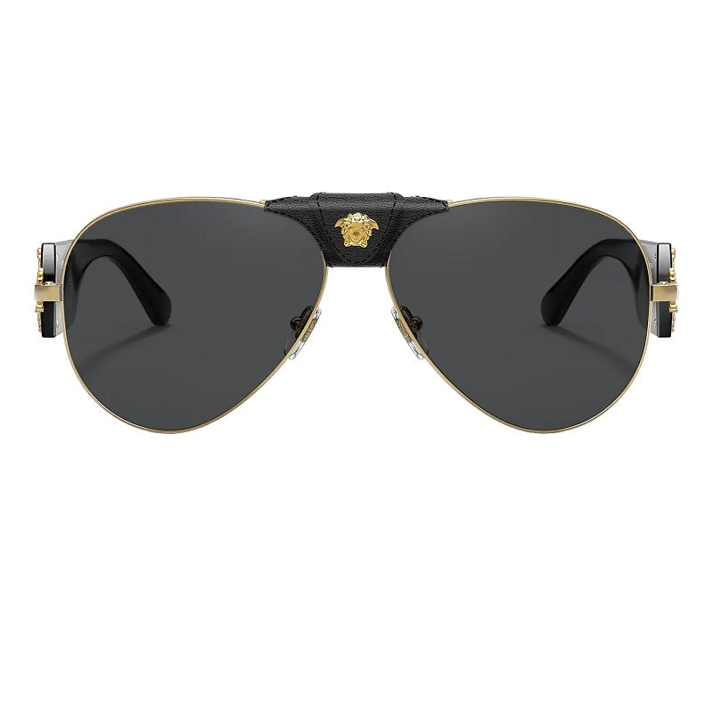 Versace VE2150Q 100287 62 Grey-Black & Gold Sunglasses
