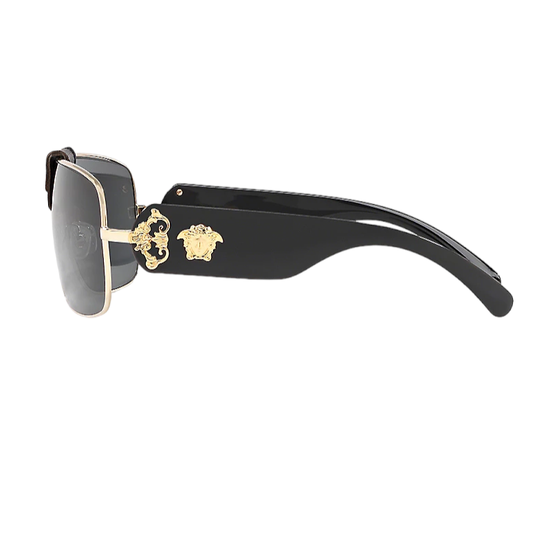 Versace VE2207Q 100287 Sunglasses -Grey-Black & Gold