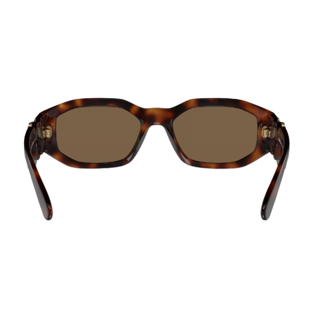 Versace VE4361 521773 Sunglasses Havana Frame with Dark Brown Lens Back Side View