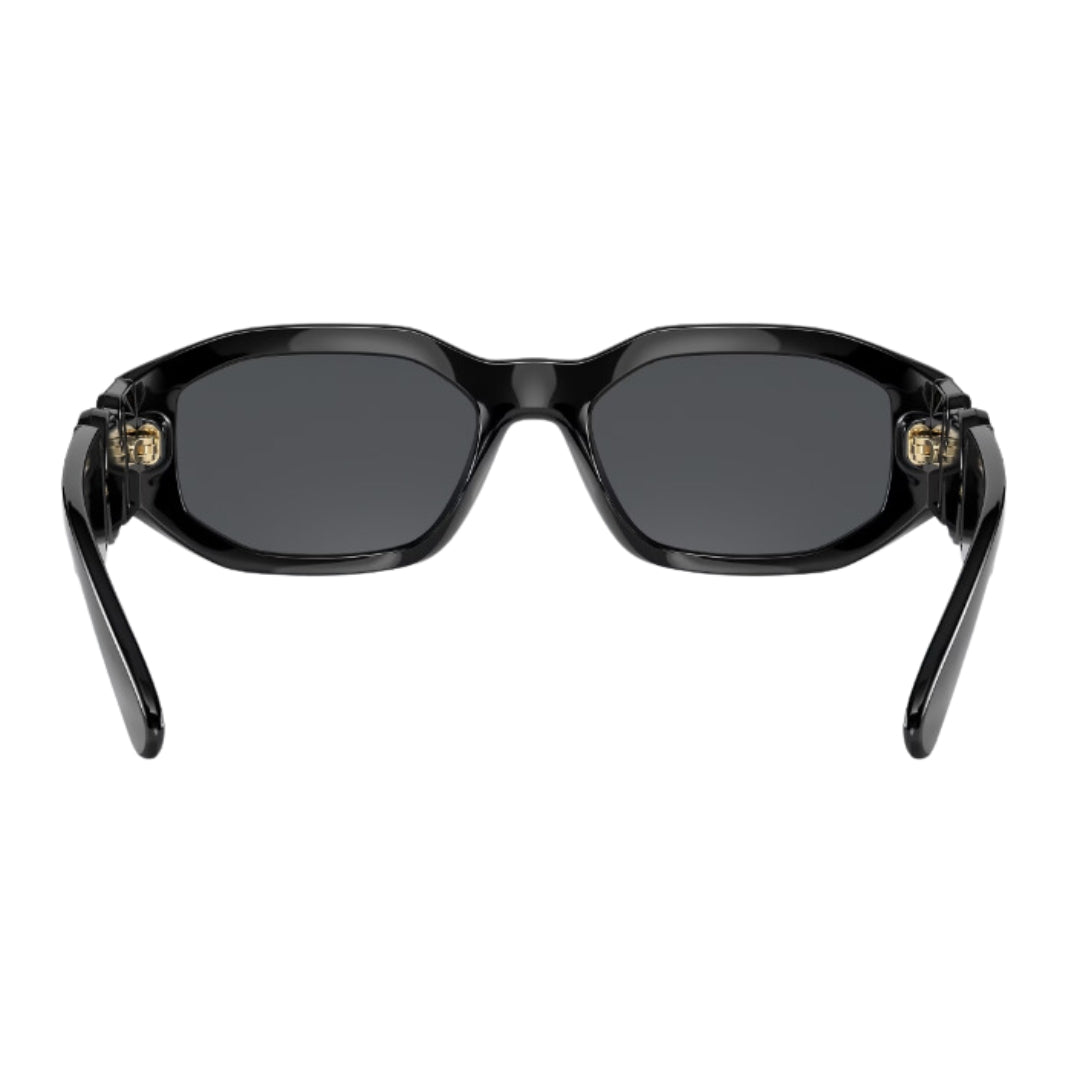 Versace VE4361 536087 Sunglasses Black Frame, Dark Grey Lens Back Side View
