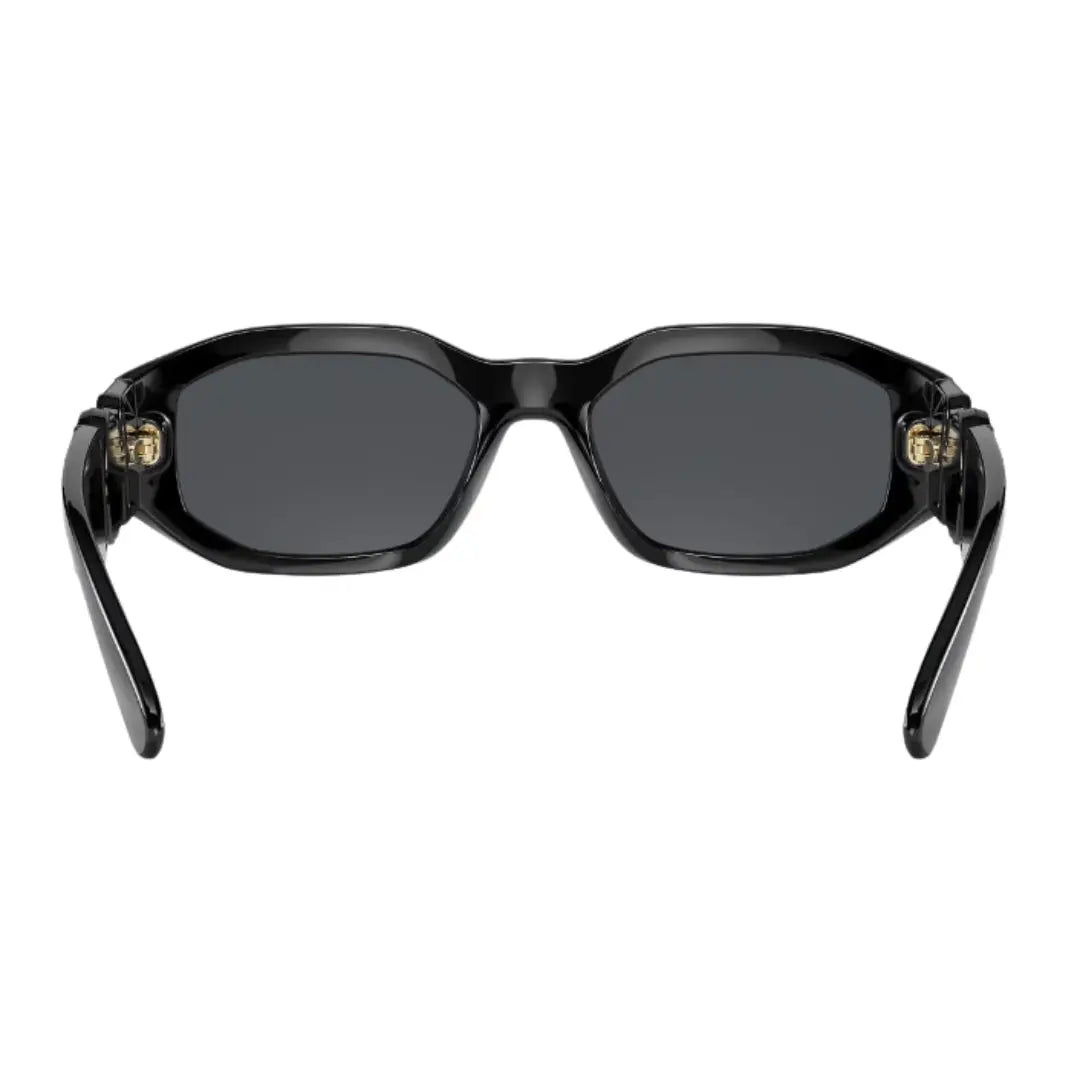Versace VE4361 536087 Sunglasses Black Frame, Dark Grey Lens Back Side View