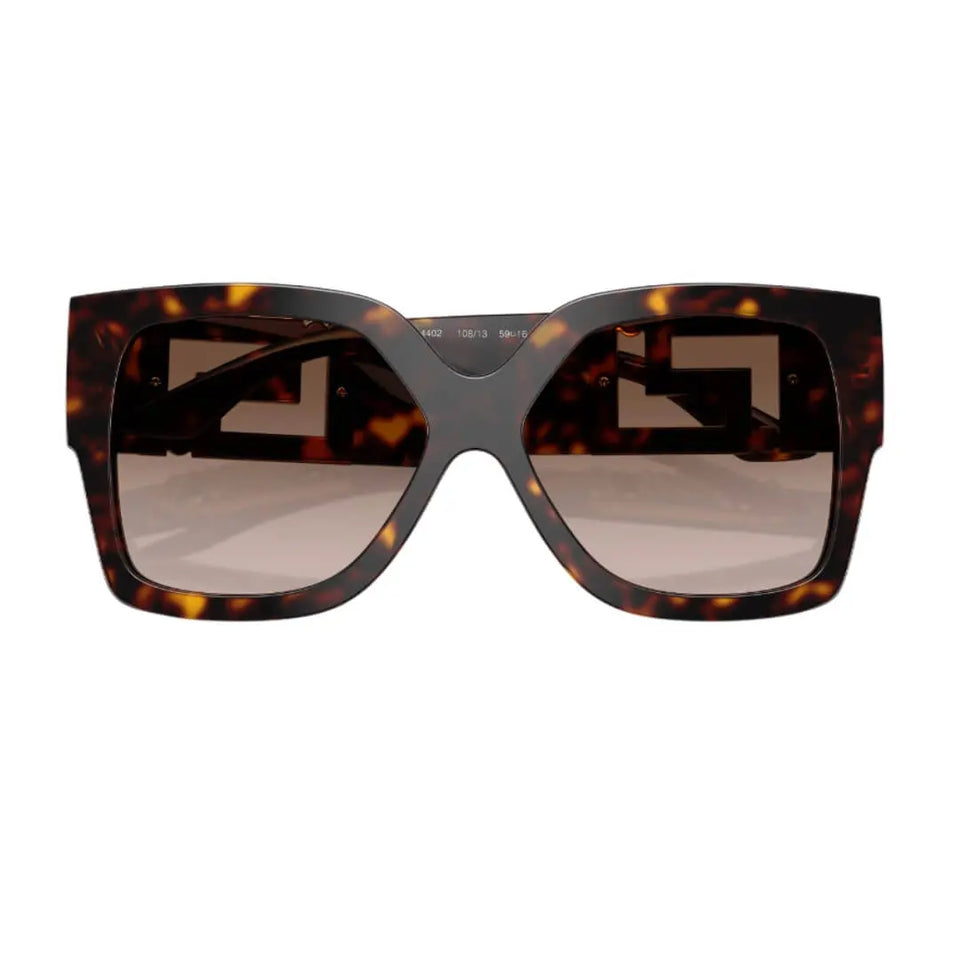 Versace VE4402 108/13 Sunglasses Havana Frame, Brown Gradient Folded View