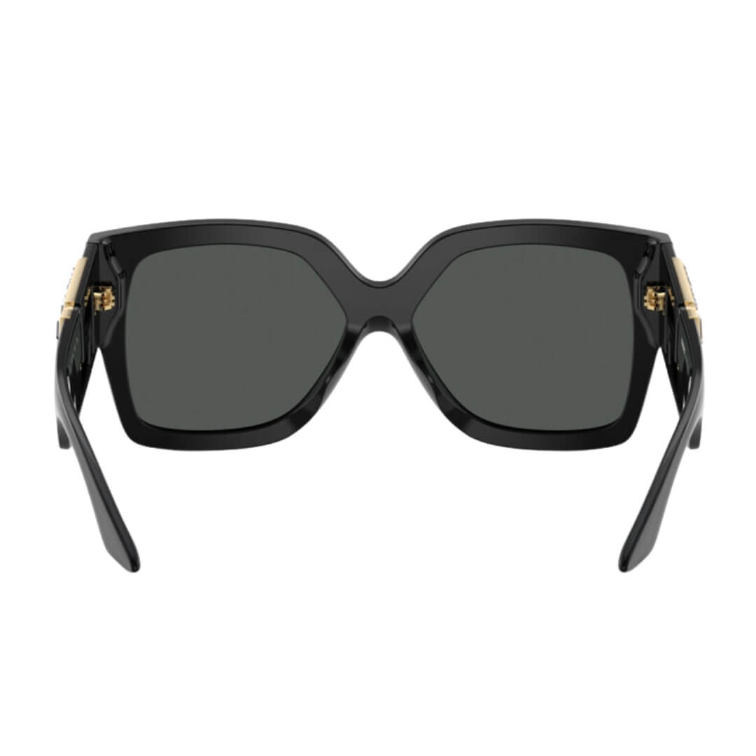 Versace VE4402 547887 Sunglasses Black Frame, Dark Grey Lens Back Side View
