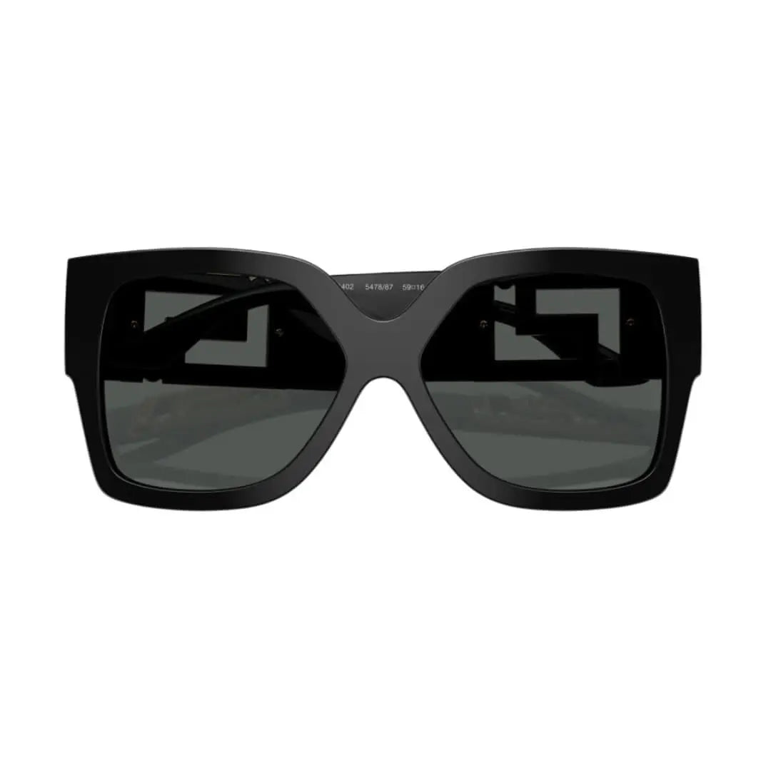 Versace VE4402 547887 Sunglasses Black Frame, Dark Grey Lens Folded View