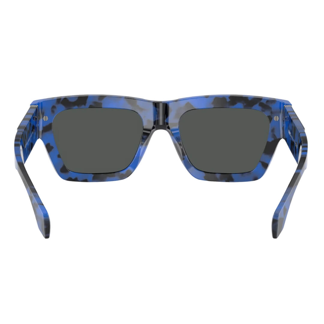 Versace VE4464 545887 - Havana Blue Frame, Dark Grey Lens Back Side View