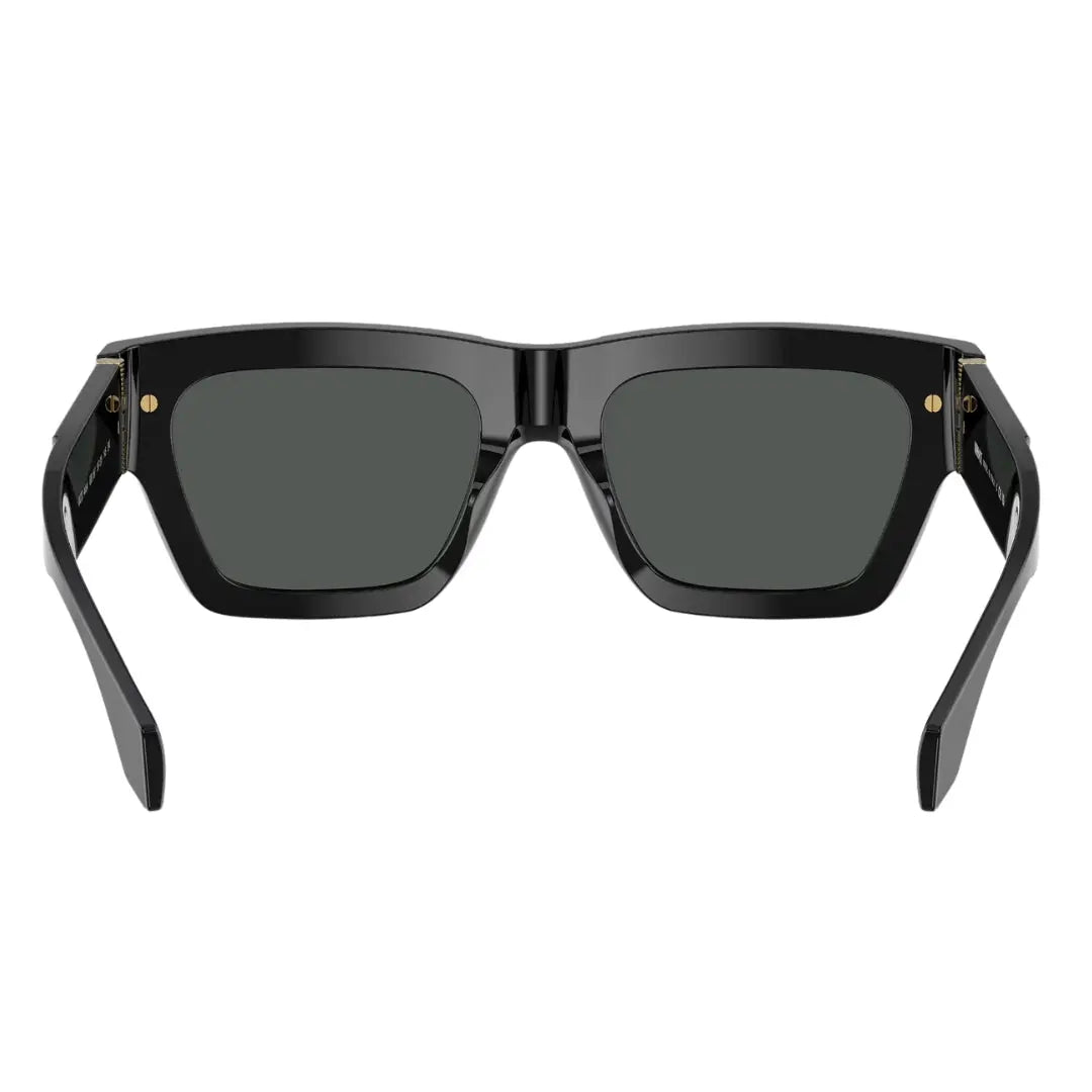 Versace VE4464 GB1/87 Sunglasses - Black Frame, Dark Grey Lens Back Side View
