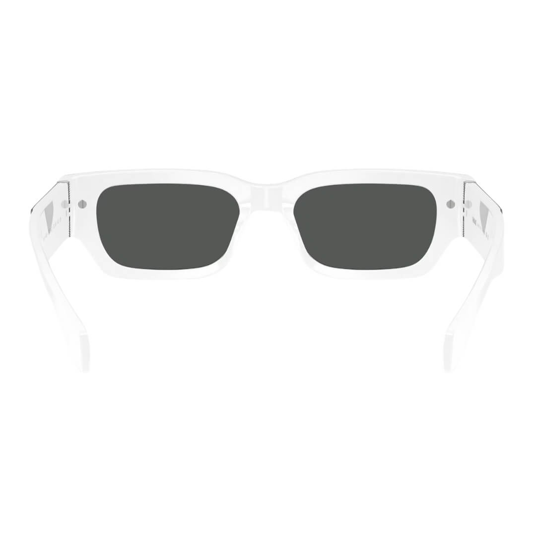 Versace VE4465 545987 - Black/White Frame, Dark Grey Lens Back Side View