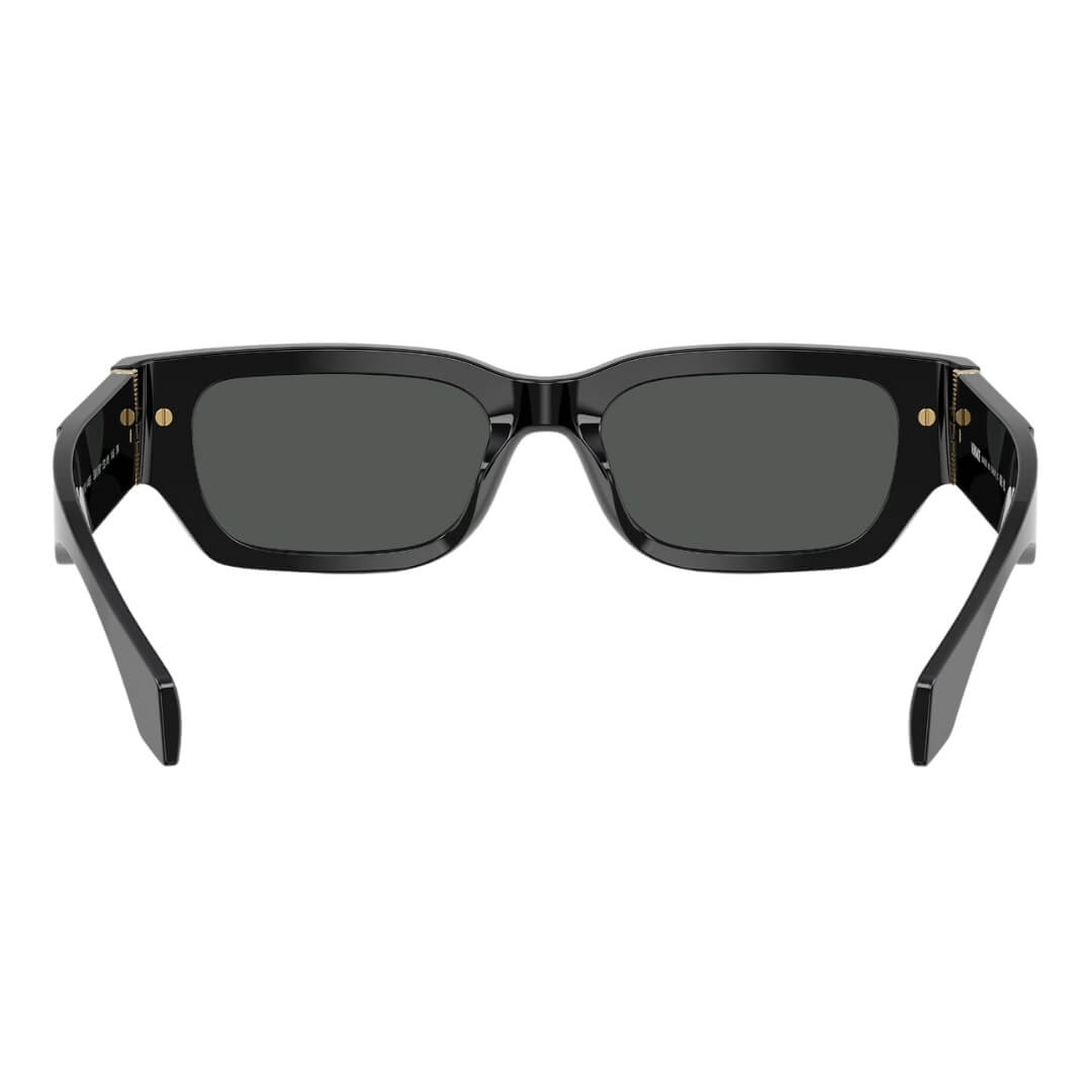 Versace VE4465 GB1/87 Sunglasses - Black Frame, Dark Grey Lens Back Side View