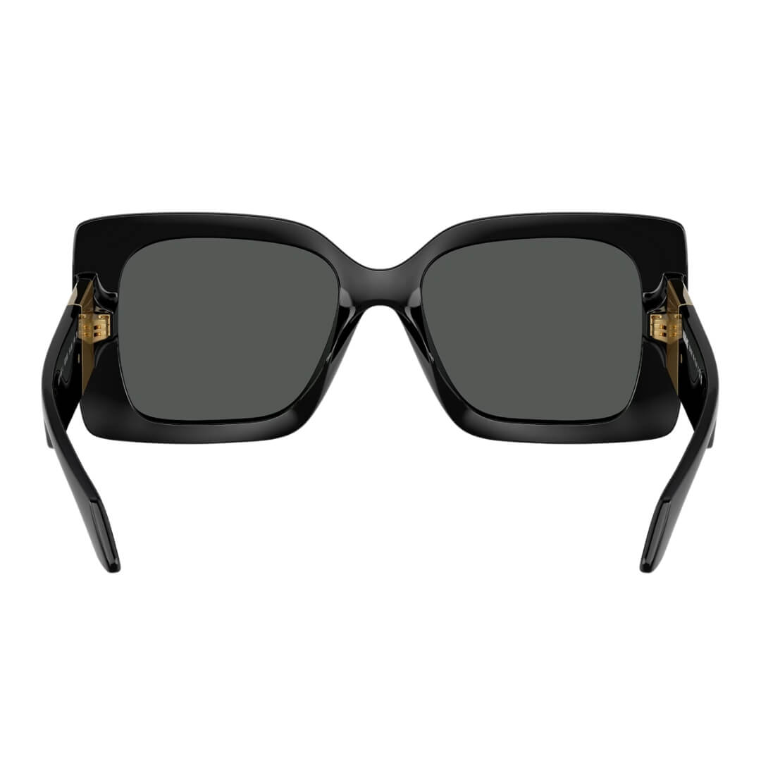 Versace VE4467U GB1/87 Sunglasses - Black Frame, Dark Grey Lens Back Side View