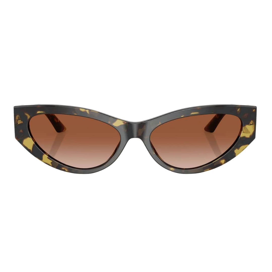 Versace VE4470B 547013 - Havana Frame, Brown Gradient Lens Close Up Front View